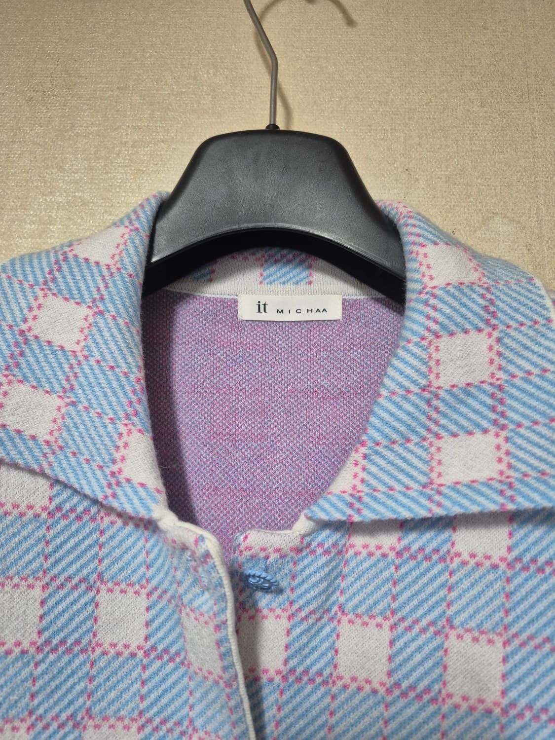 잇미샤 체크패턴 숏 가디건(자켓) 상품이미지5