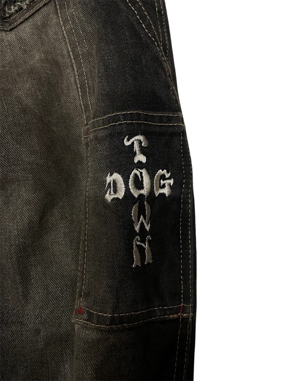 Dog town 흑청 워싱 데님 팬츠 L 상품이미지8