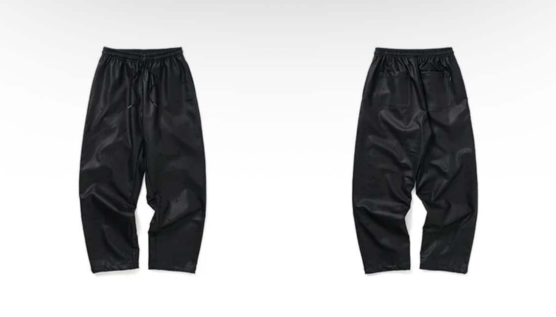 위캔더스 블랙 레더 팬츠 바지 XL 상품이미지3