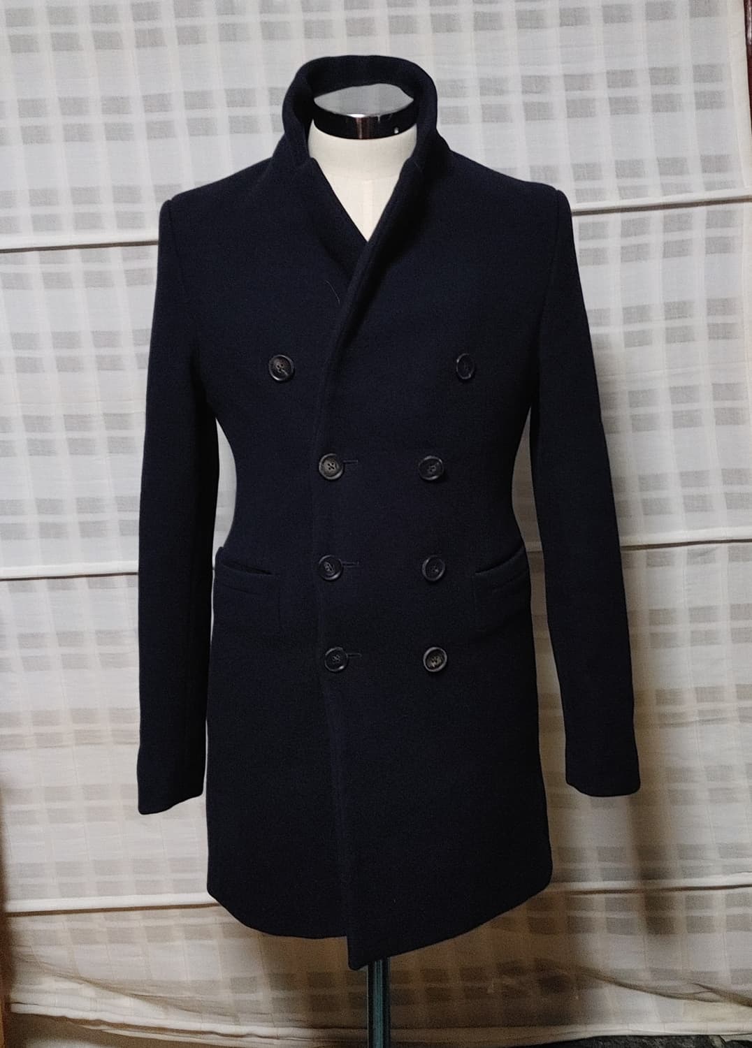 (한섬) 시스템 옴므 네이비 더블 코트 100 (슬림) 상품이미지4