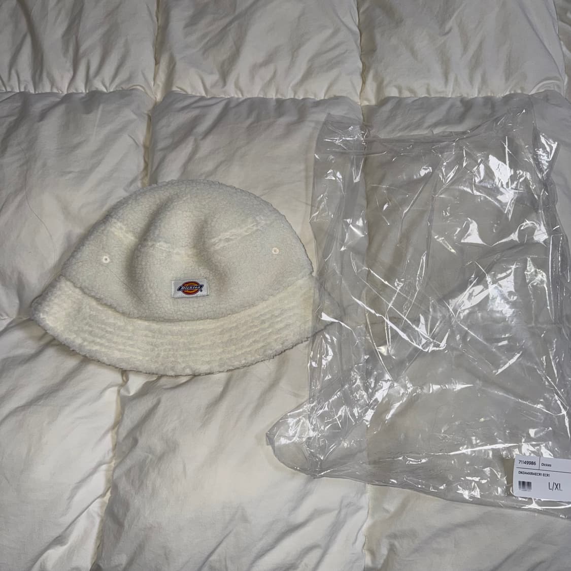 (L/XL) 디키즈 퍼 버킷햇 화이트 상품이미지4