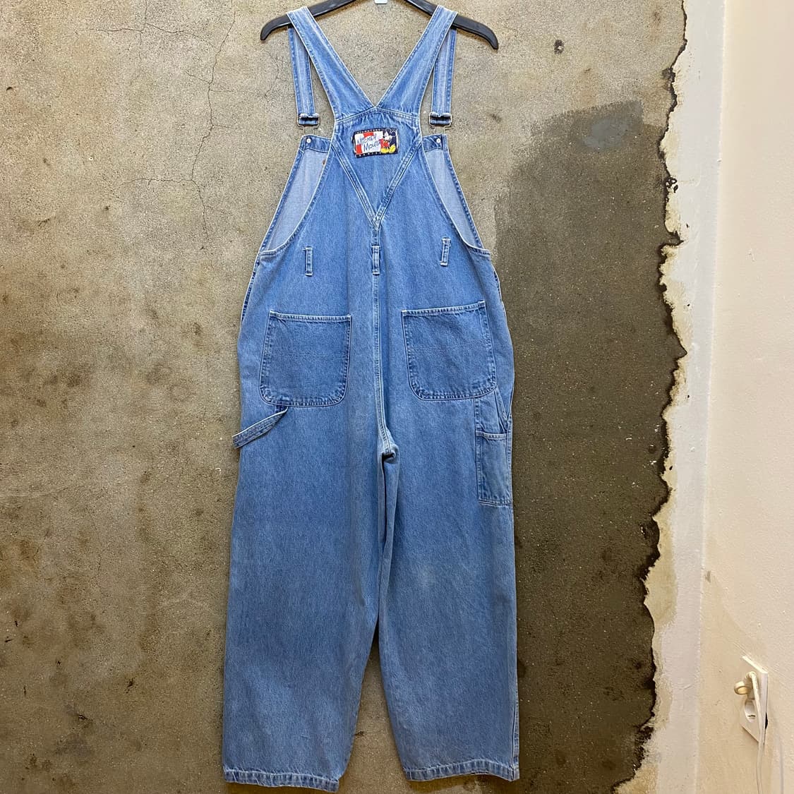 90s 미국 빈티지 디즈니 정품 미키마우스 데님 오버롤 상품이미지6