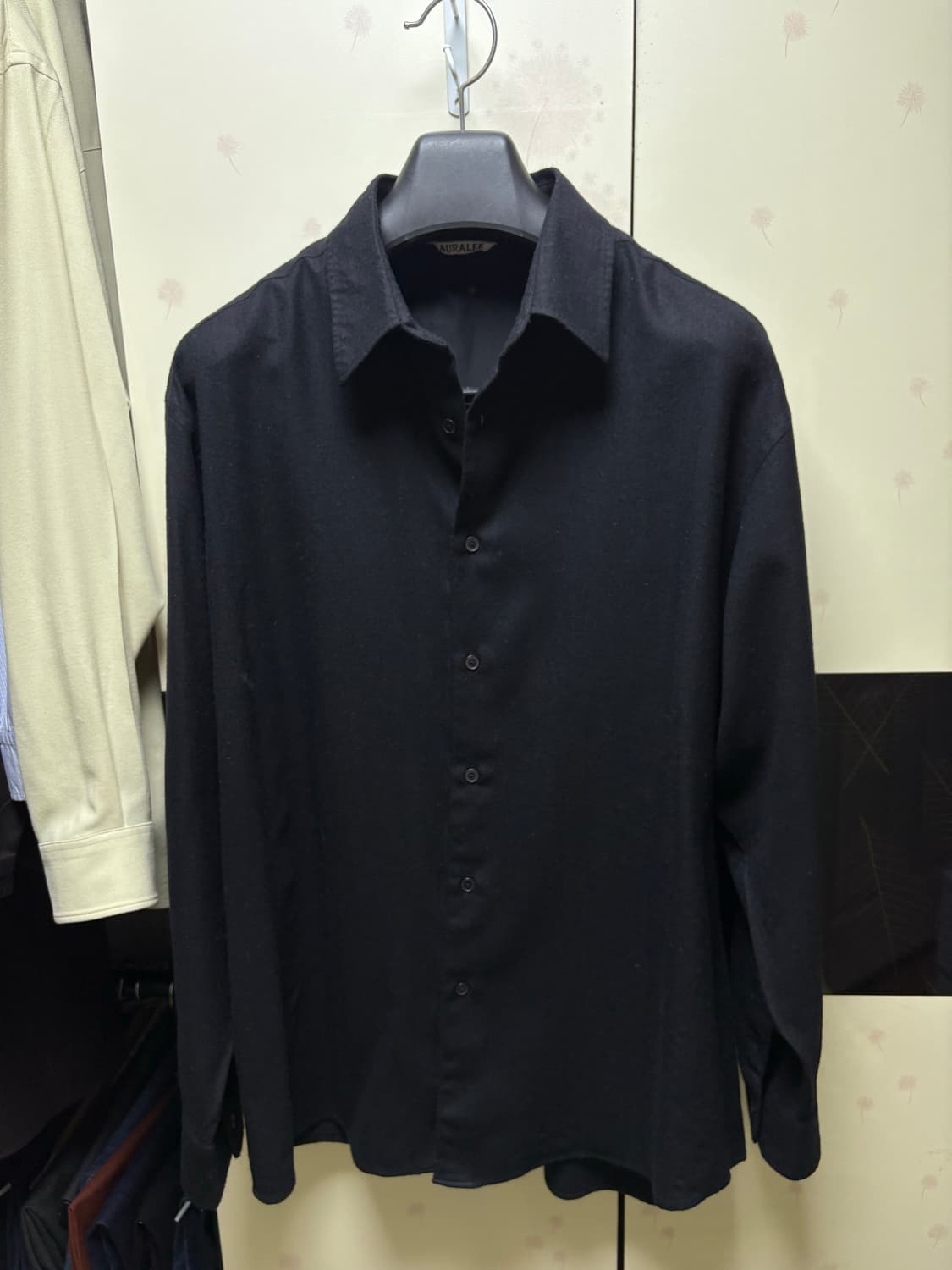 [5] 오라리 슈퍼 라이트 울 셔츠 블랙 24AW 상품이미지1