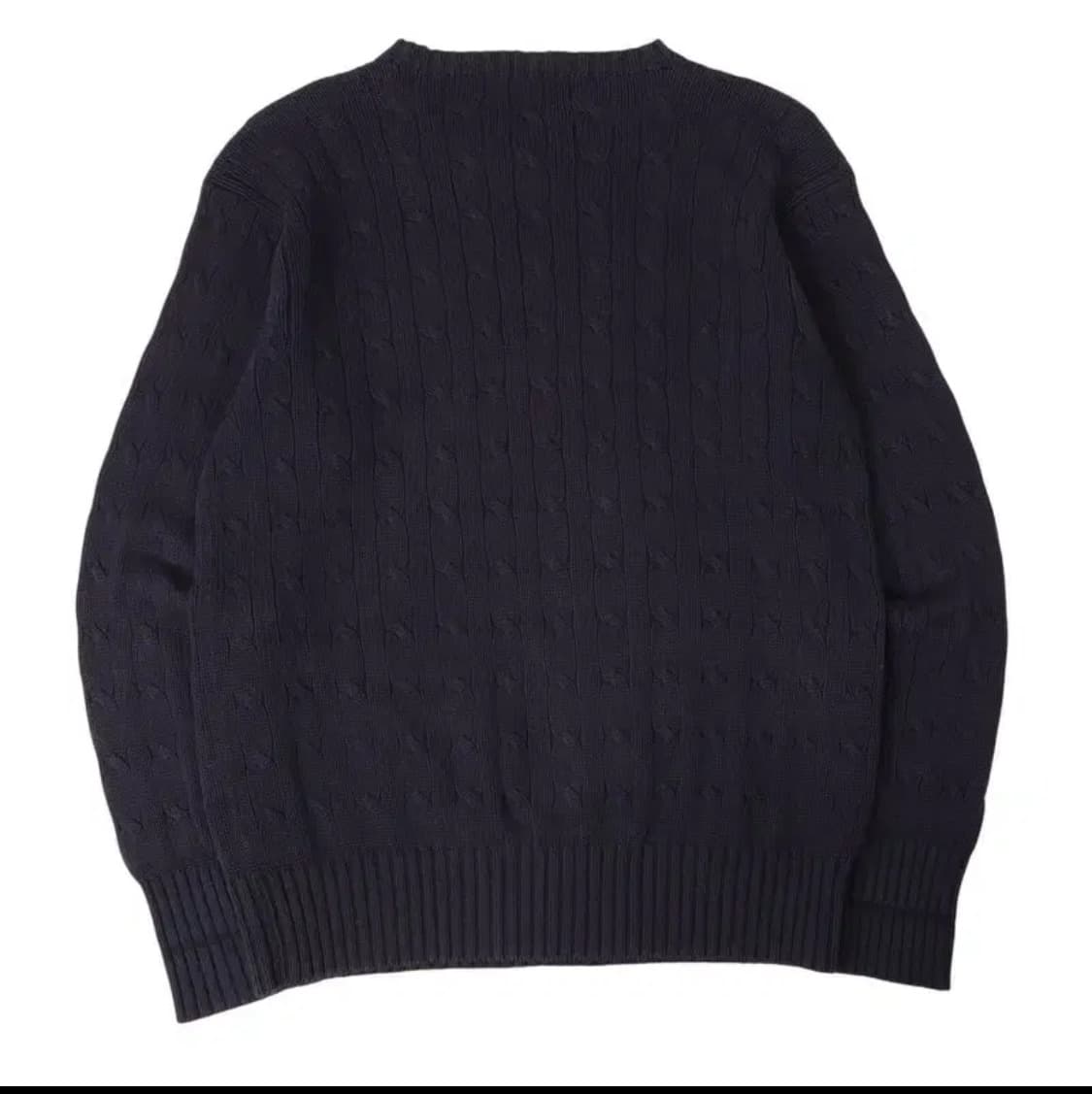 폴로 케이블 니트 블랙 L 상품이미지2