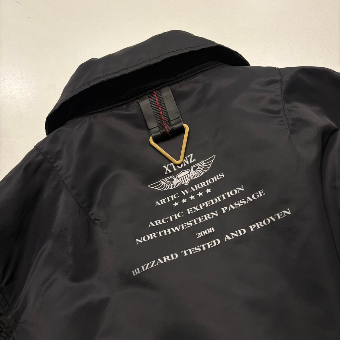 [M] 엑스톤즈 XTONZ 블랙 항공 패치 마원 봄버 자켓 D442 상품이미지10