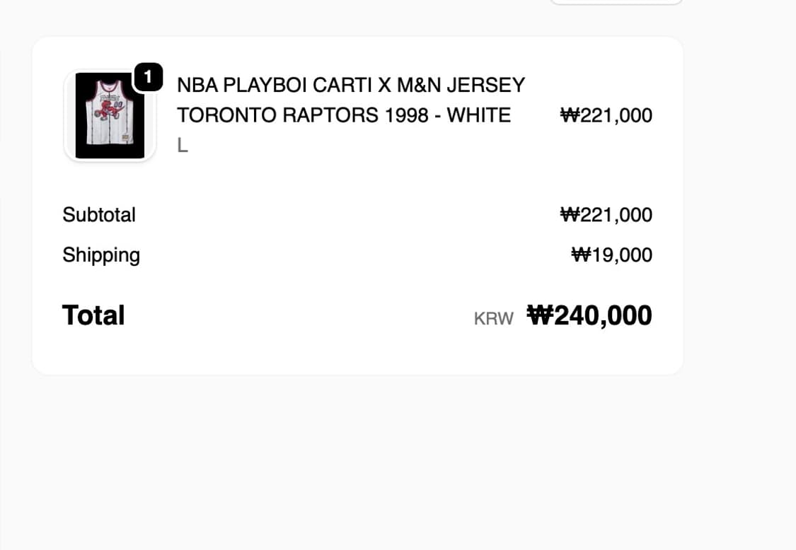 플레이보이 카티 NBA 콜라보 저지 상품이미지3