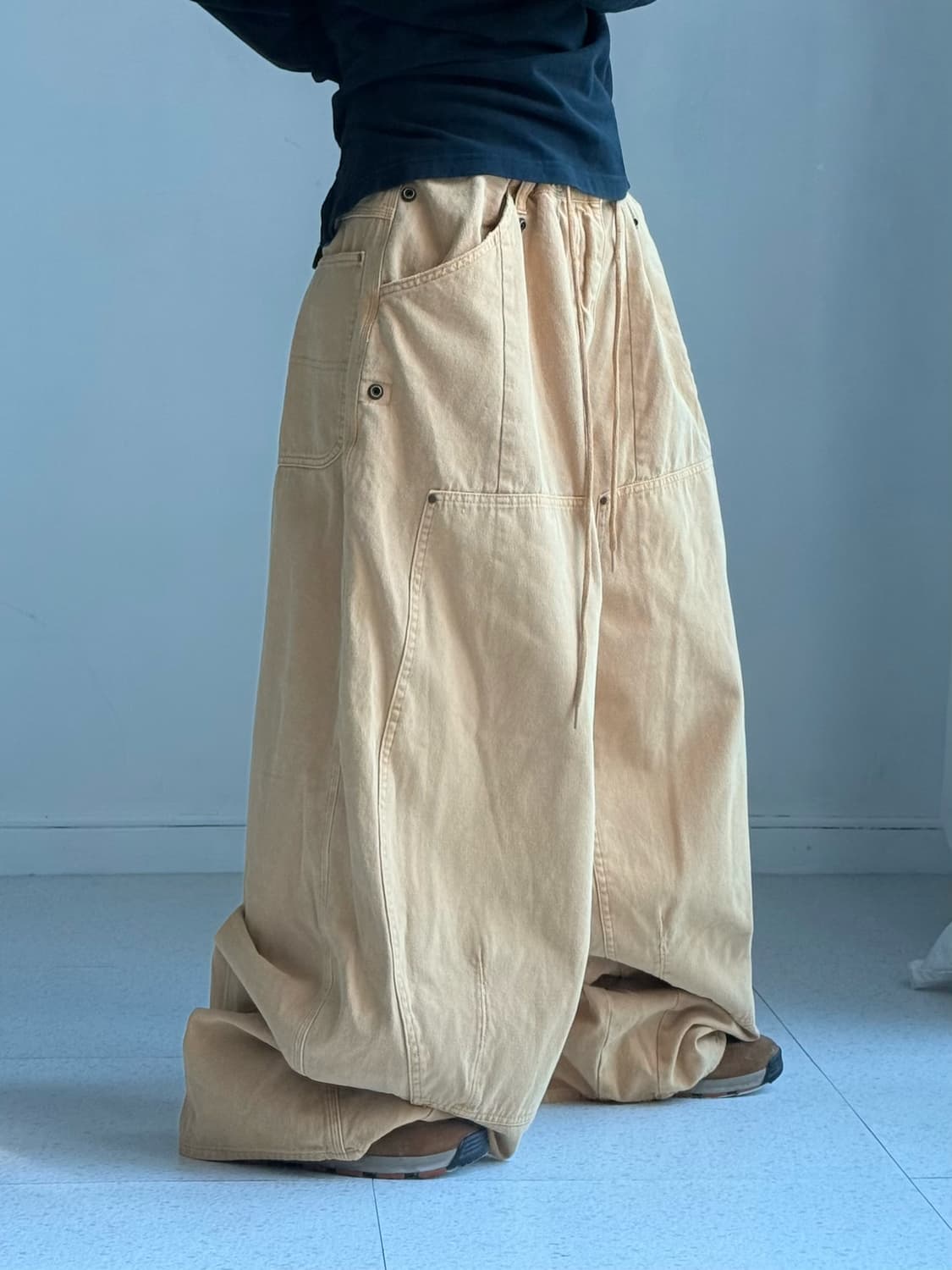 오오티 베이지 벌룬 카펜터 상품이미지2