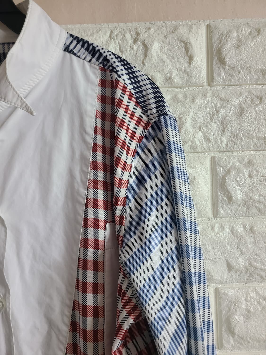 김하늘 언발란스 체크남방(프리) 상품이미지4