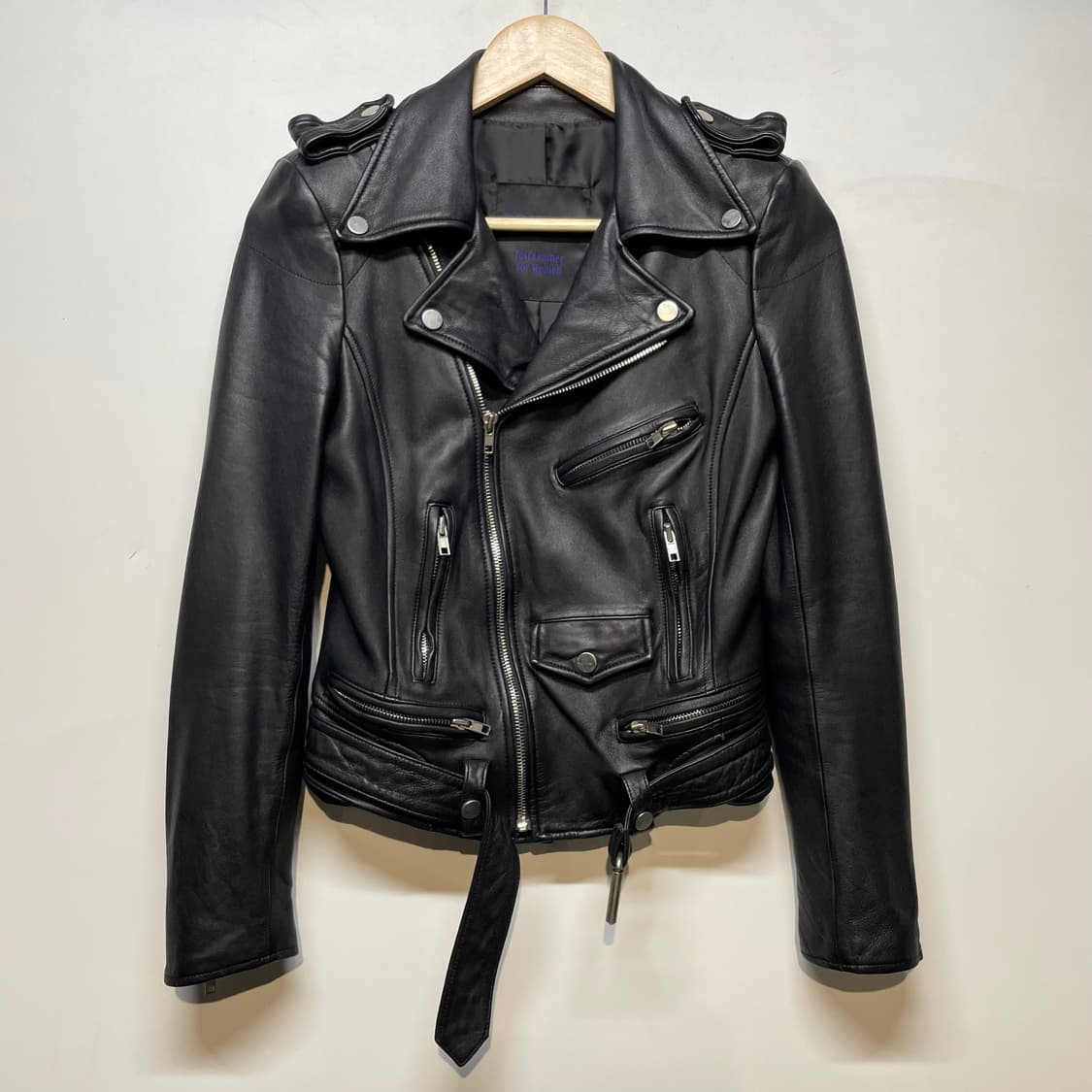 드로잉 양가죽 라이더 자켓 상품이미지1