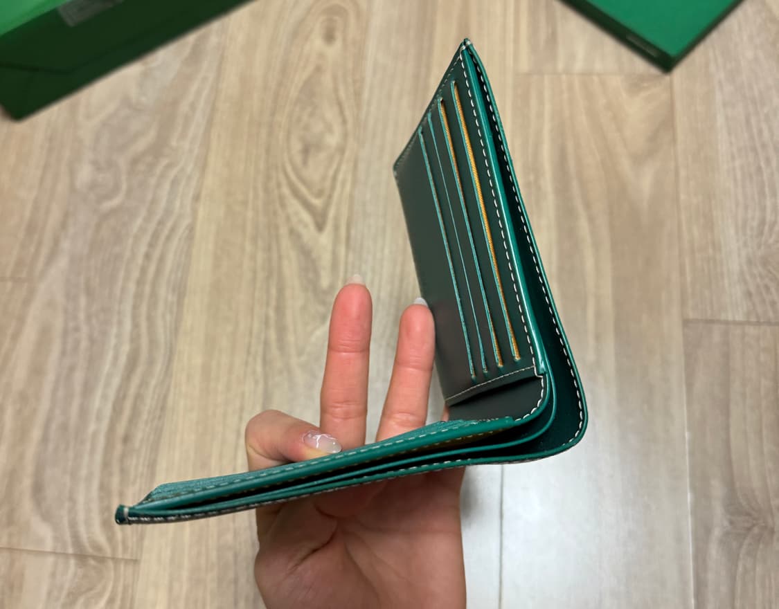 고야드 빅투아르 반지갑 그린 풀박스 상품이미지5