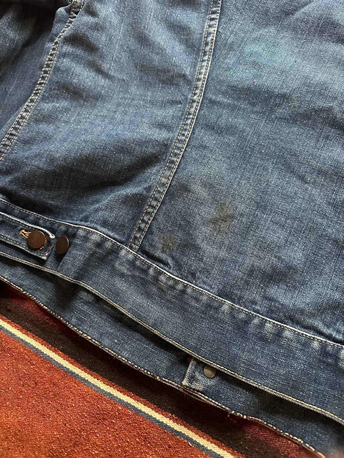 70s USA 빈티지 랭글러 124MJ 데님 자켓 빅사이즈 상품이미지7