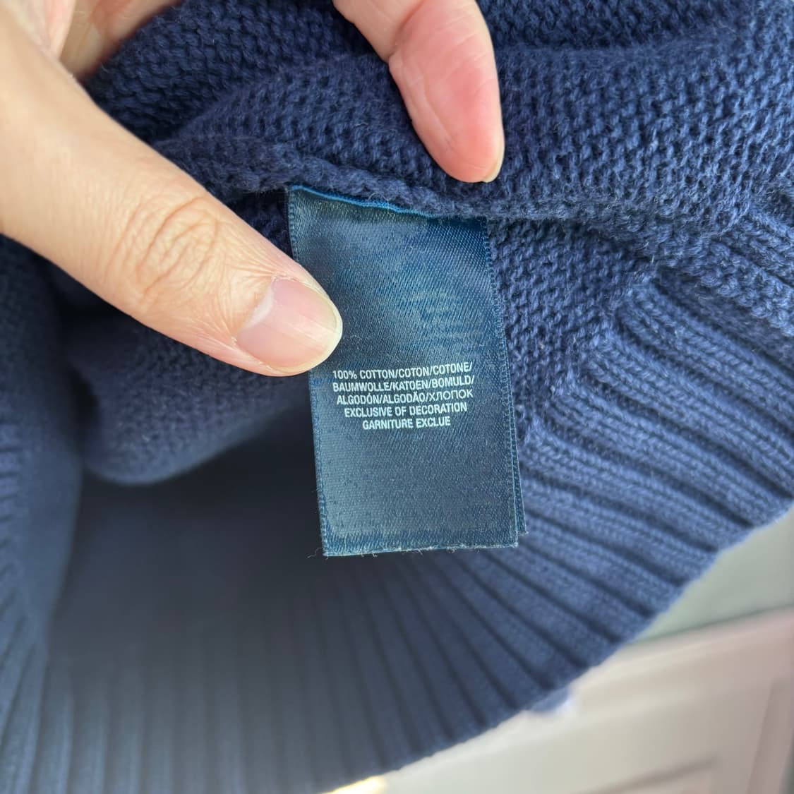 폴로 랄프로렌 니트 집업 네이비 상품이미지3