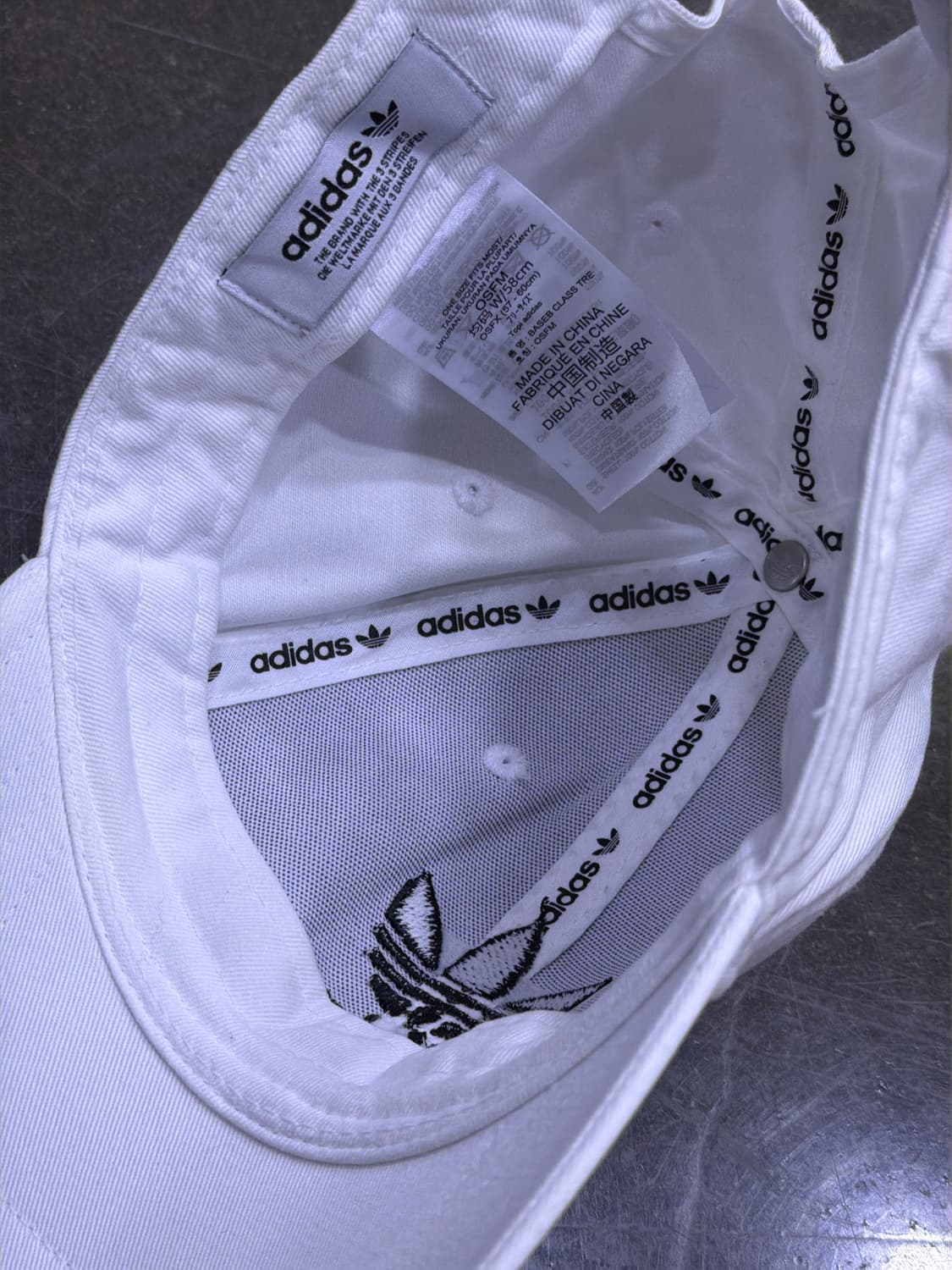 아디다스 오리지널 트레포일 자수 볼캡 화이트 상품이미지5