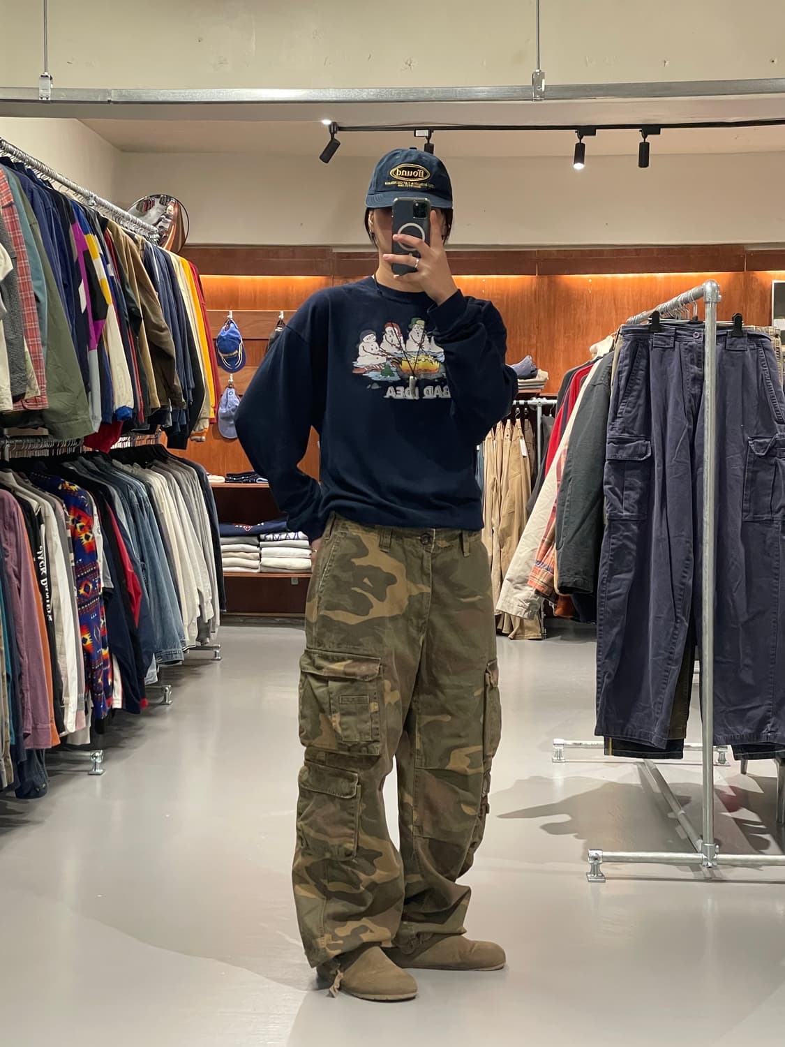 빈티지 카모플라주 카고 팬츠   상품이미지5