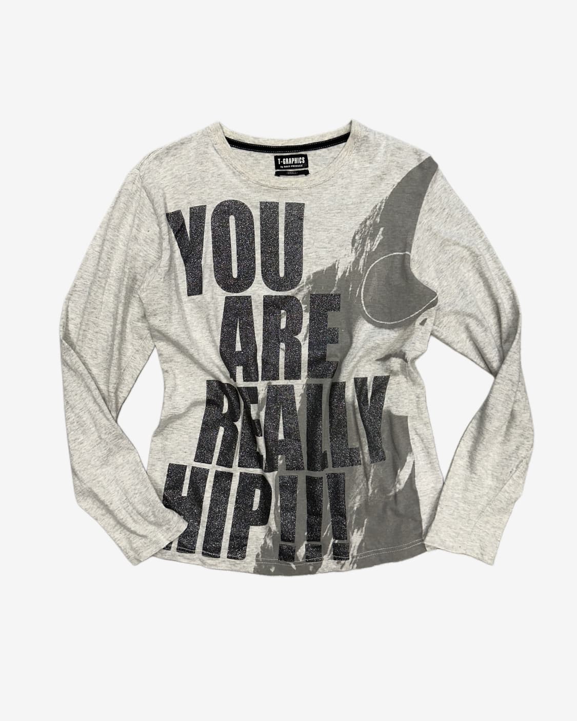 glitter lettering grey t-shirt 상품이미지1