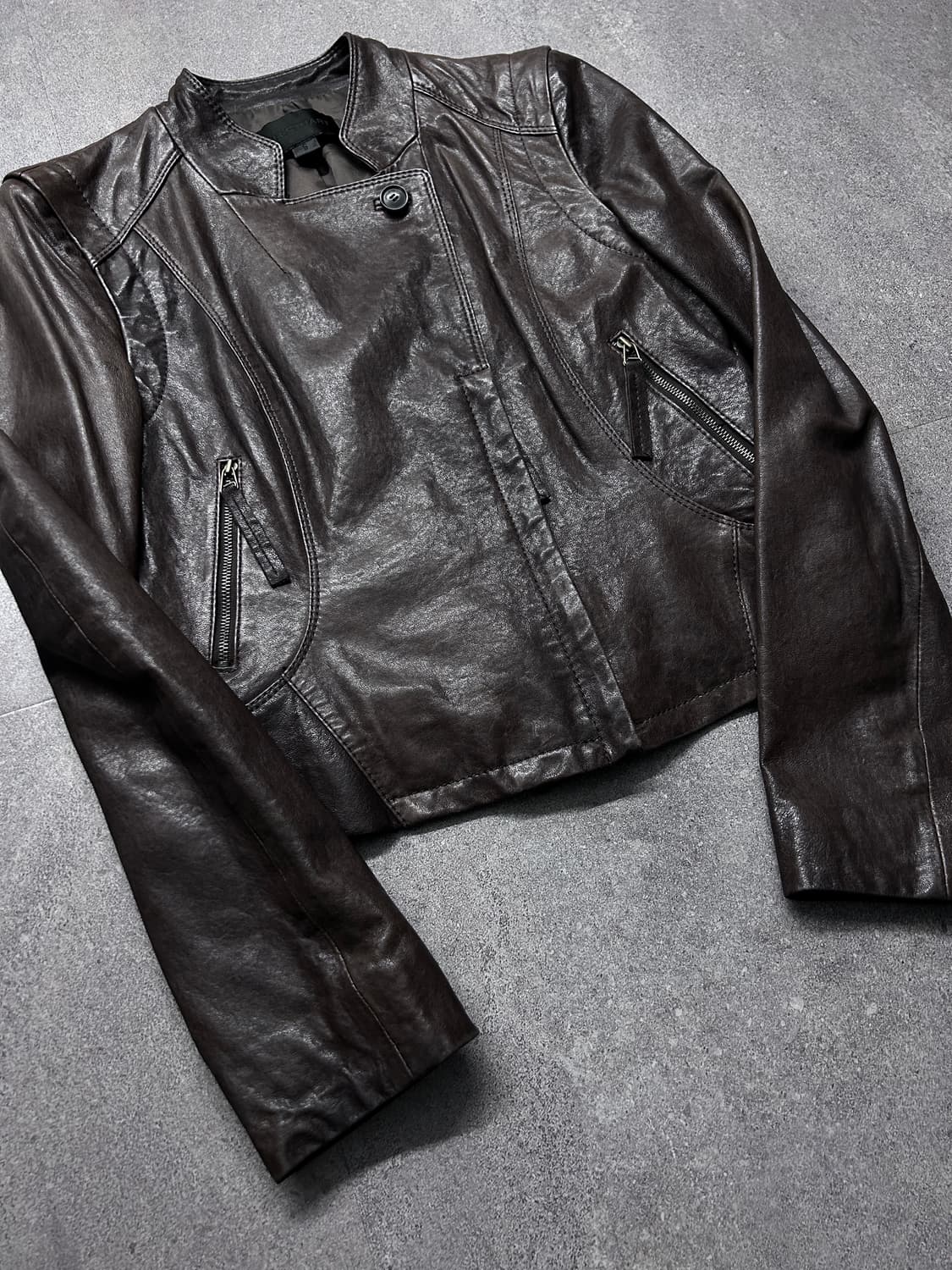 질 스튜어트 비대칭 레더 자켓 상품이미지3