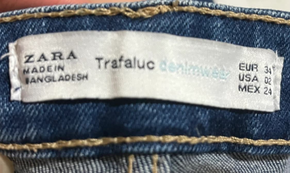 자라 트래플룩(Trafaluc) 데님 롤업 반바지 34 상품이미지3