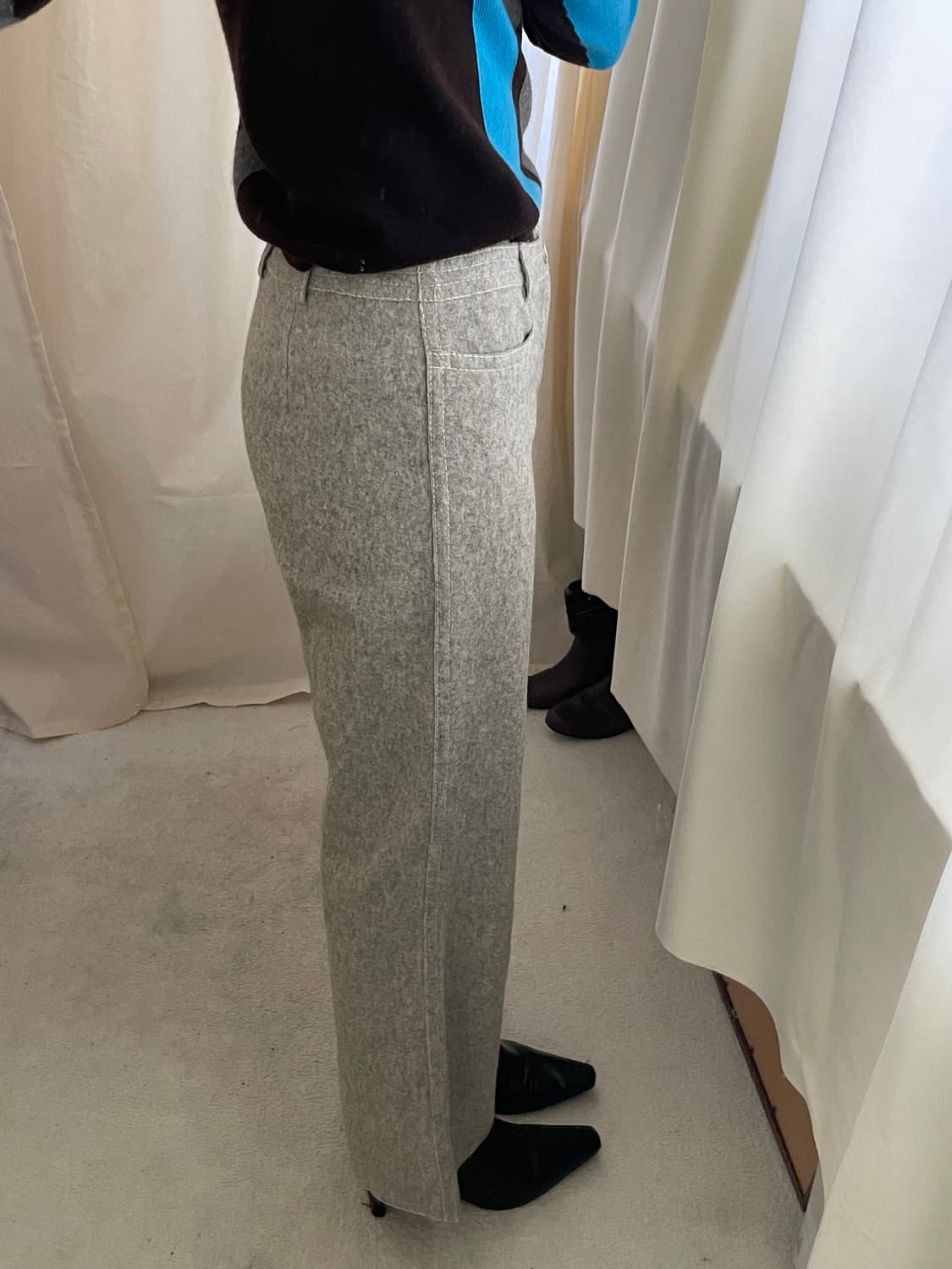 vintage light gray stitch pants 상품이미지9