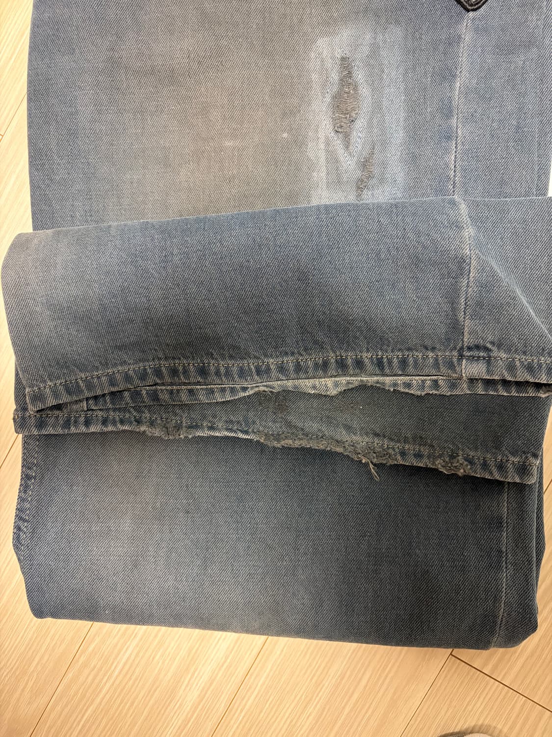 [2]폴리테루 내로우 고시마 데님 블루 그레이 상품이미지4