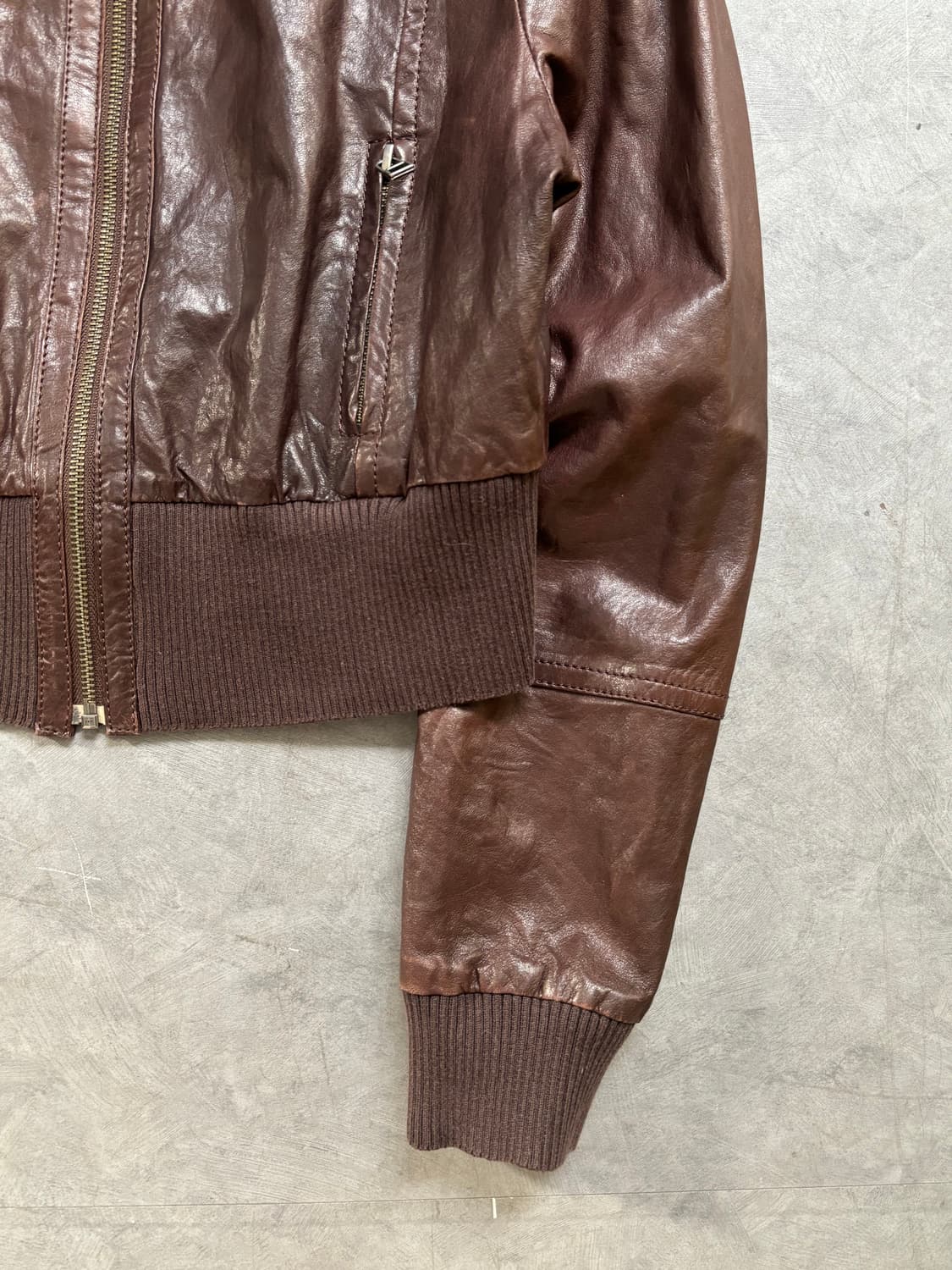 Burberry 버버리 블루라벨 브라운 레더 자켓 상품이미지5