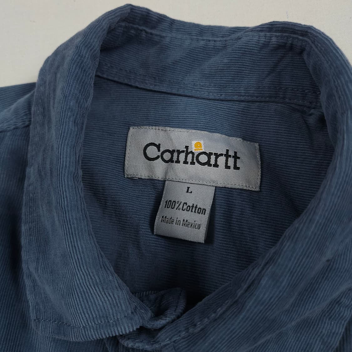 L(100) 칼하트 리워크 코듀로이셔츠 소프트코발트 상품이미지4