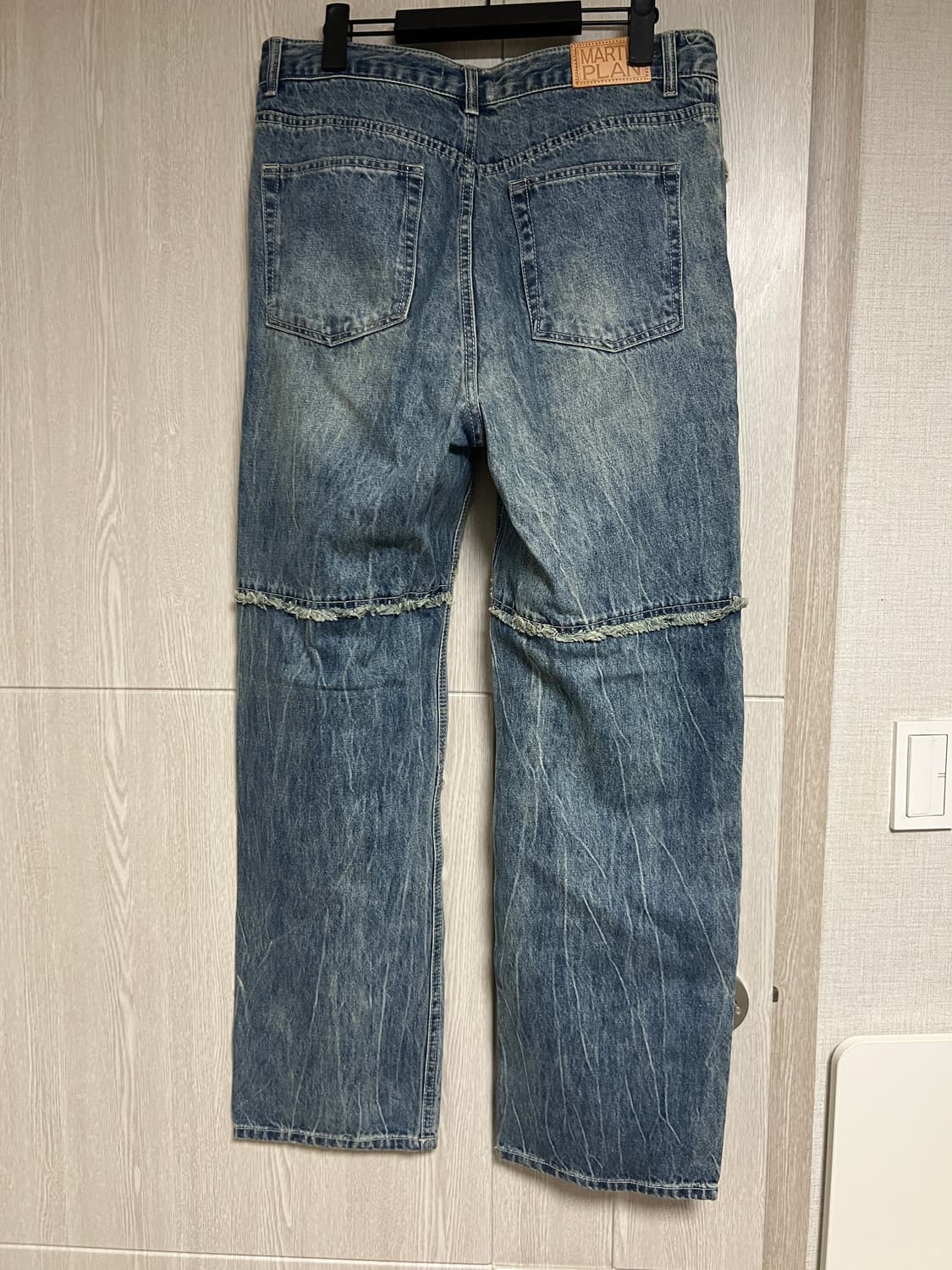 마틴플랜 Cut Out Straight Jeans - BLUE 48사이즈 상품이미지3