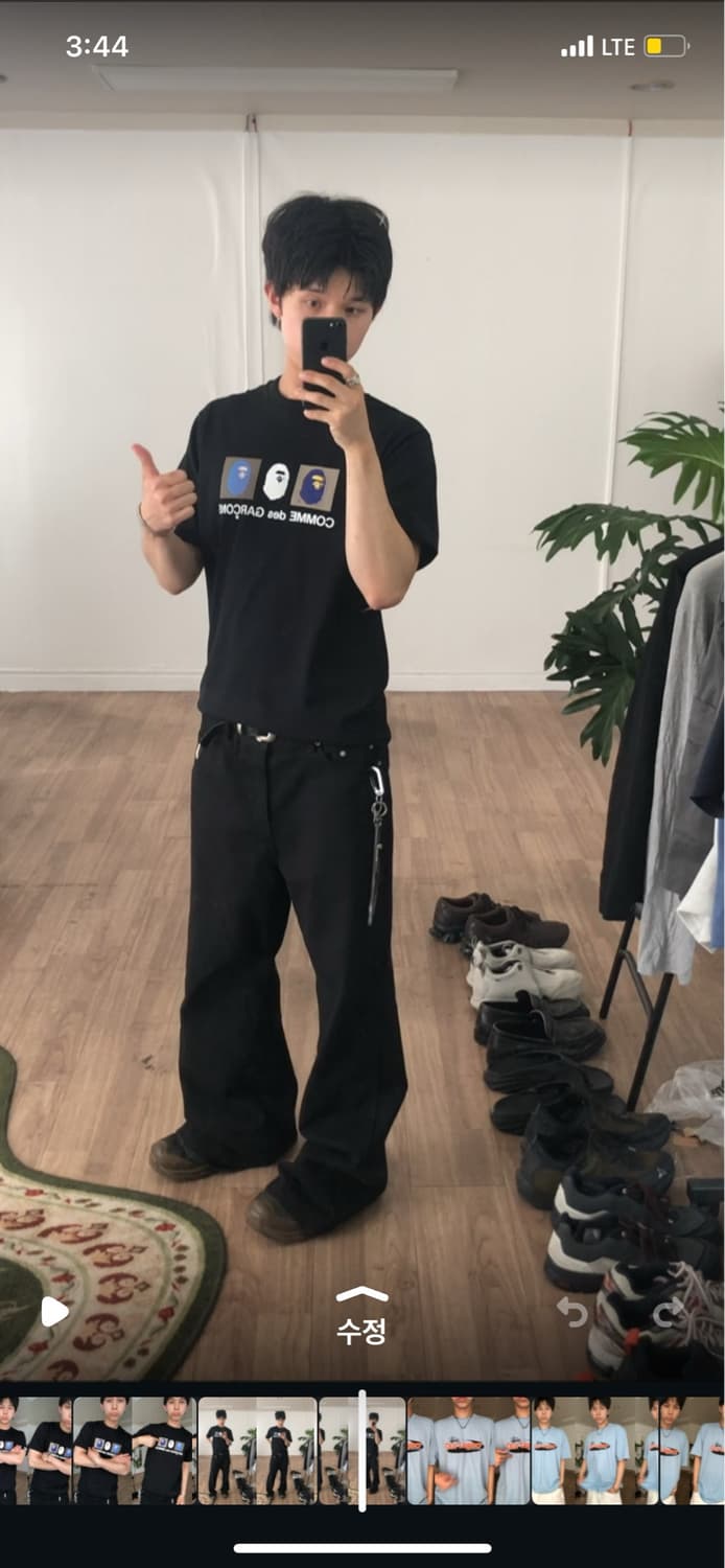 베이프 x 꼼데 콜라보 티셔츠 M 상품이미지4