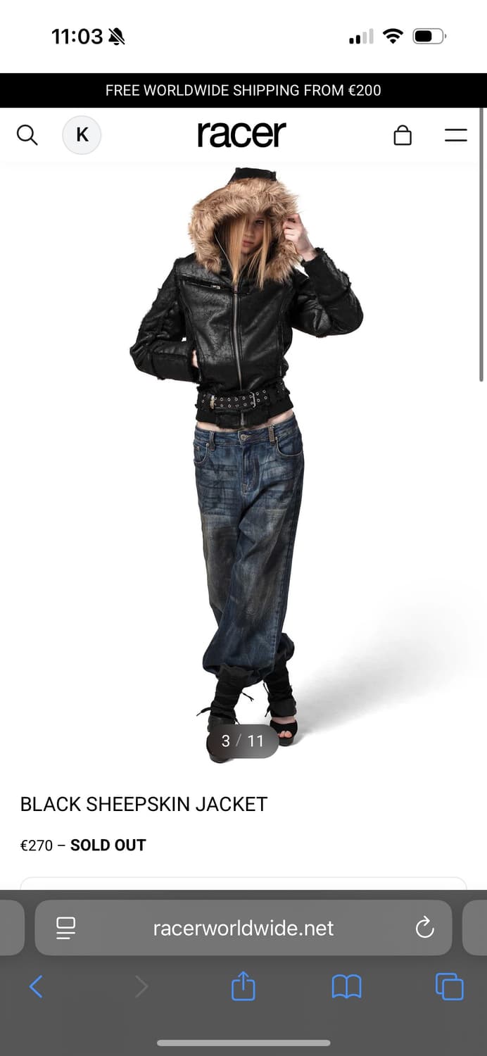 BLACK SHEEPSKIN JACKET 상품이미지2