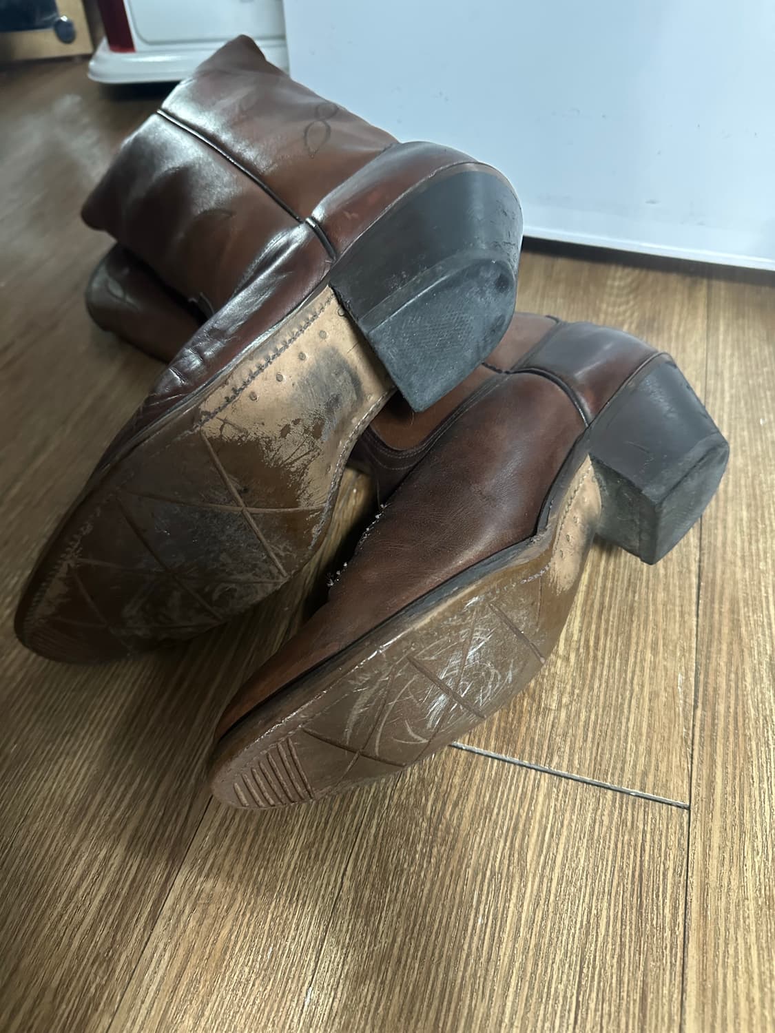레더 빈티지 웨스턴 부츠 워커 브라운 250사이즈 상품이미지4