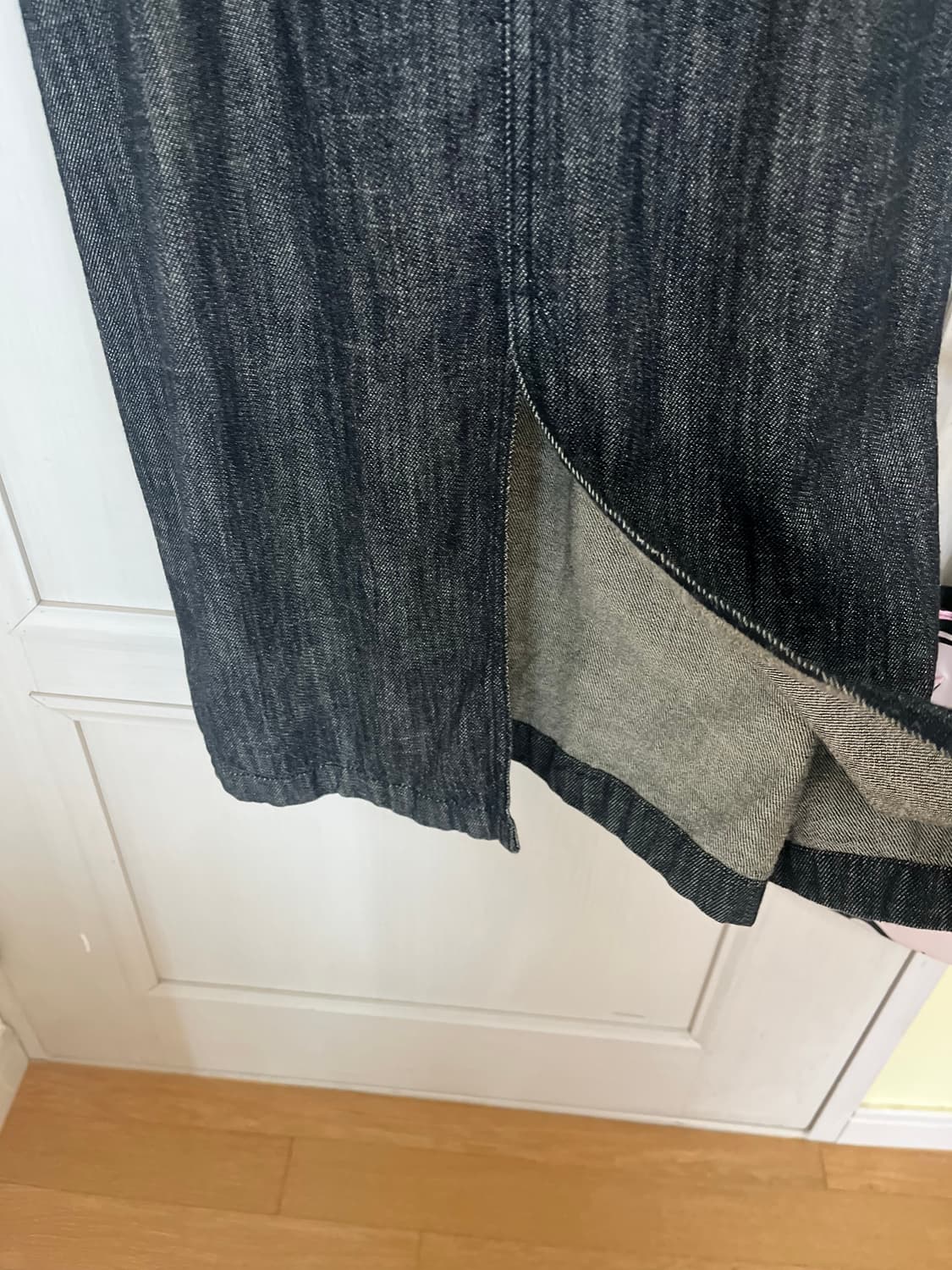 진청 데님 롱 오버롤 멜빵 원피스 상품이미지7