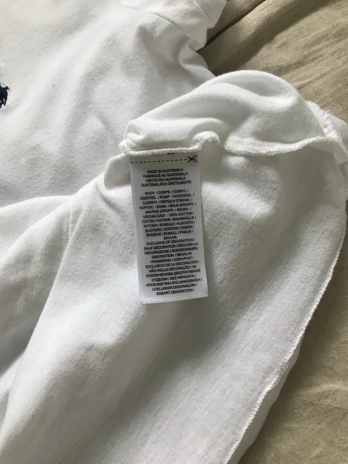 폴로 랄프로렌 포니로고 QR코드택 화이트 반팔티 상품이미지7