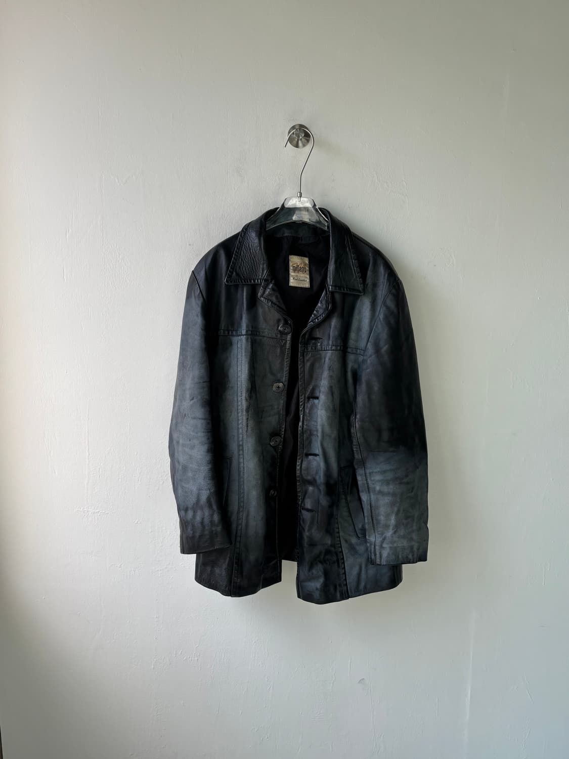 90s 이탈리안 레더 카코트  상품이미지1