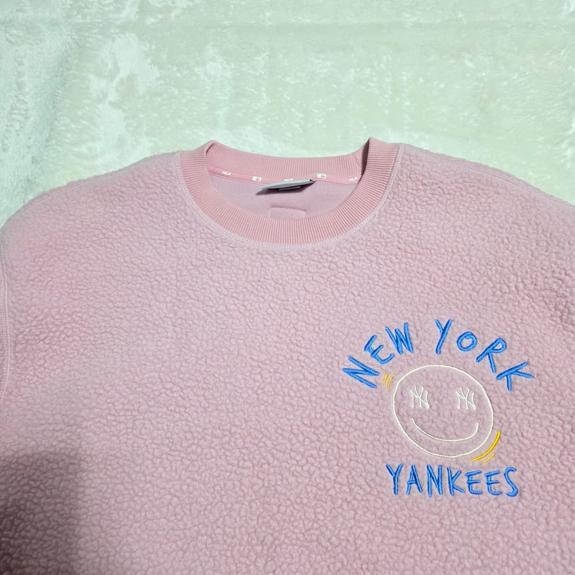 (S)여성 MLB 오버핏 뽀글이 맨투맨 상품이미지2