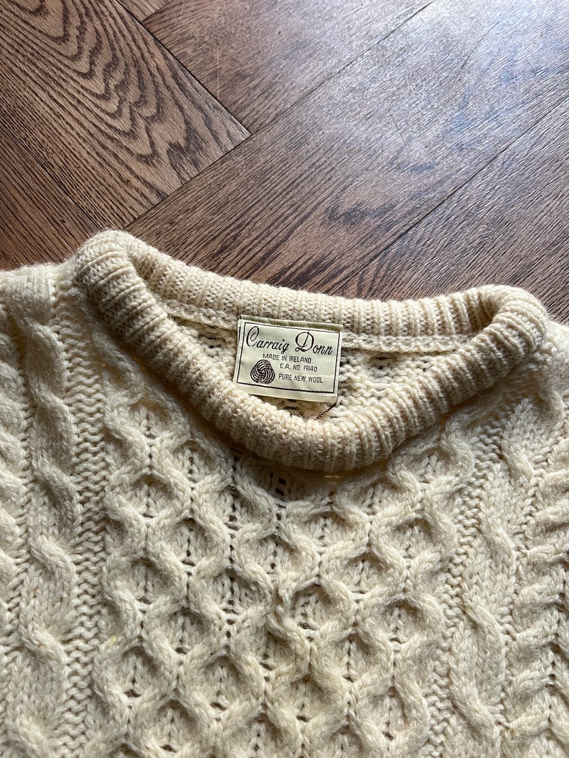 [M]90's 아일랜드제 핸드메이드 아란 피셔맨 스웨터 F5 상품이미지2
