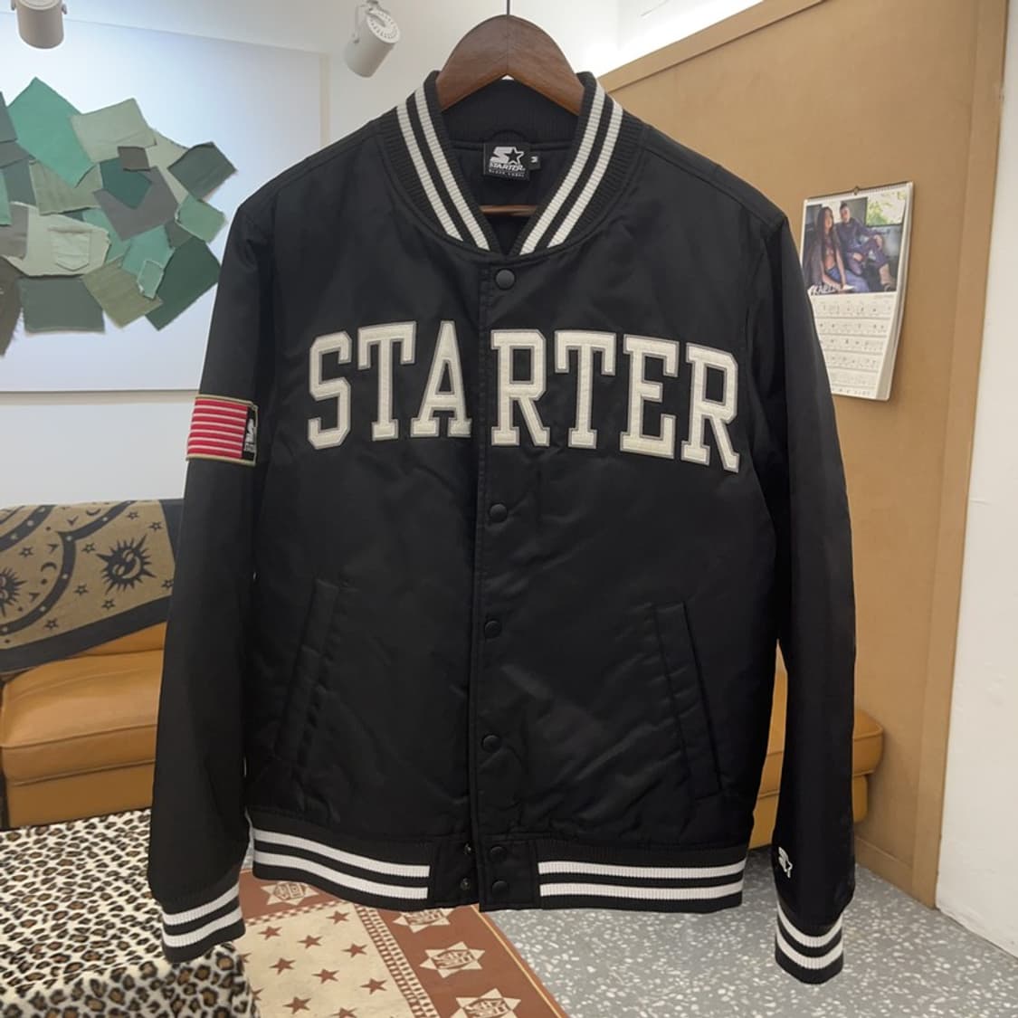 스타터 올드스쿨 레트로 성조기 스타디움 바시티자켓 M C09658 상품이미지3