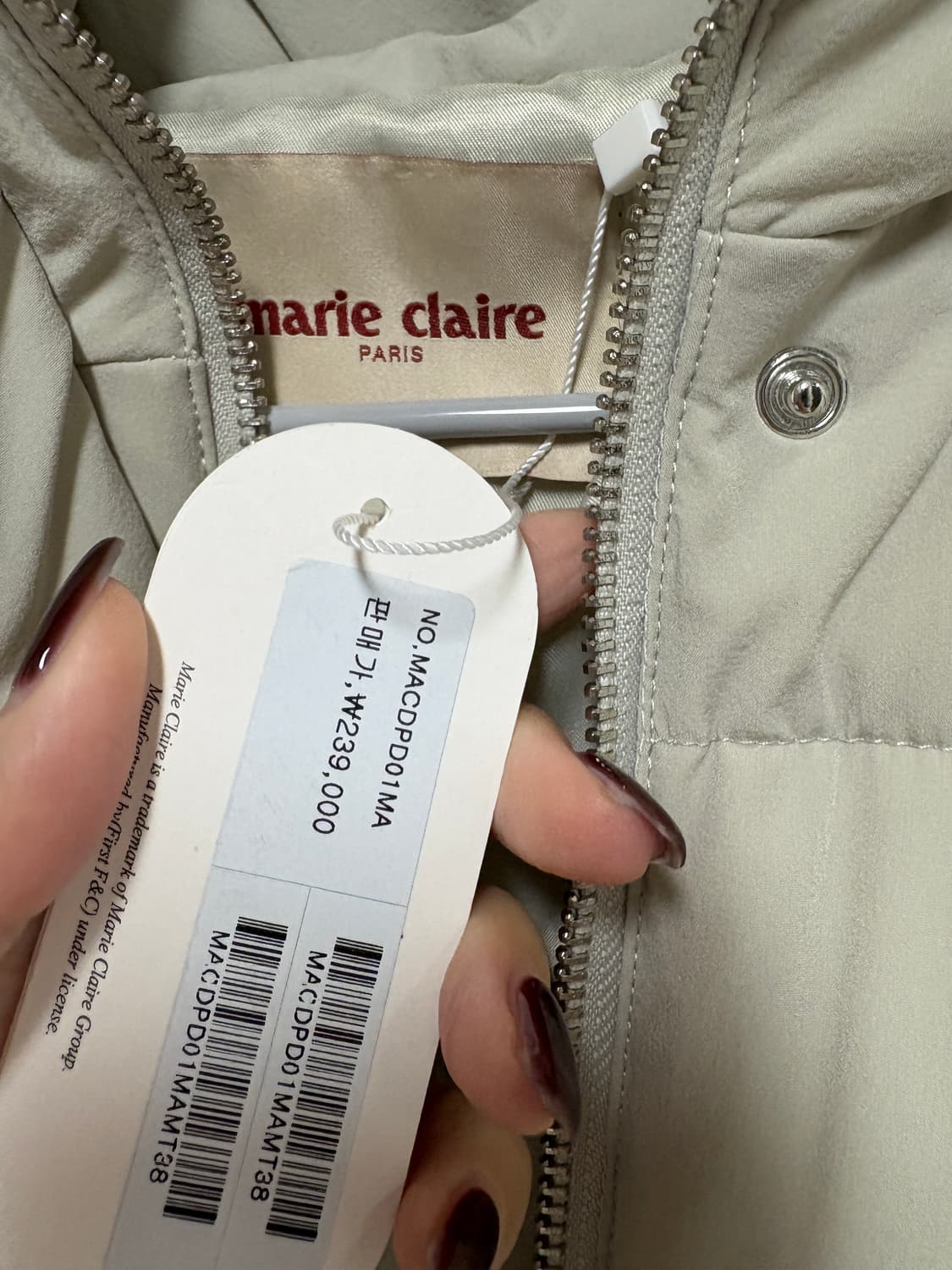 마리끌레르 뽀글이 패딩 상품이미지3