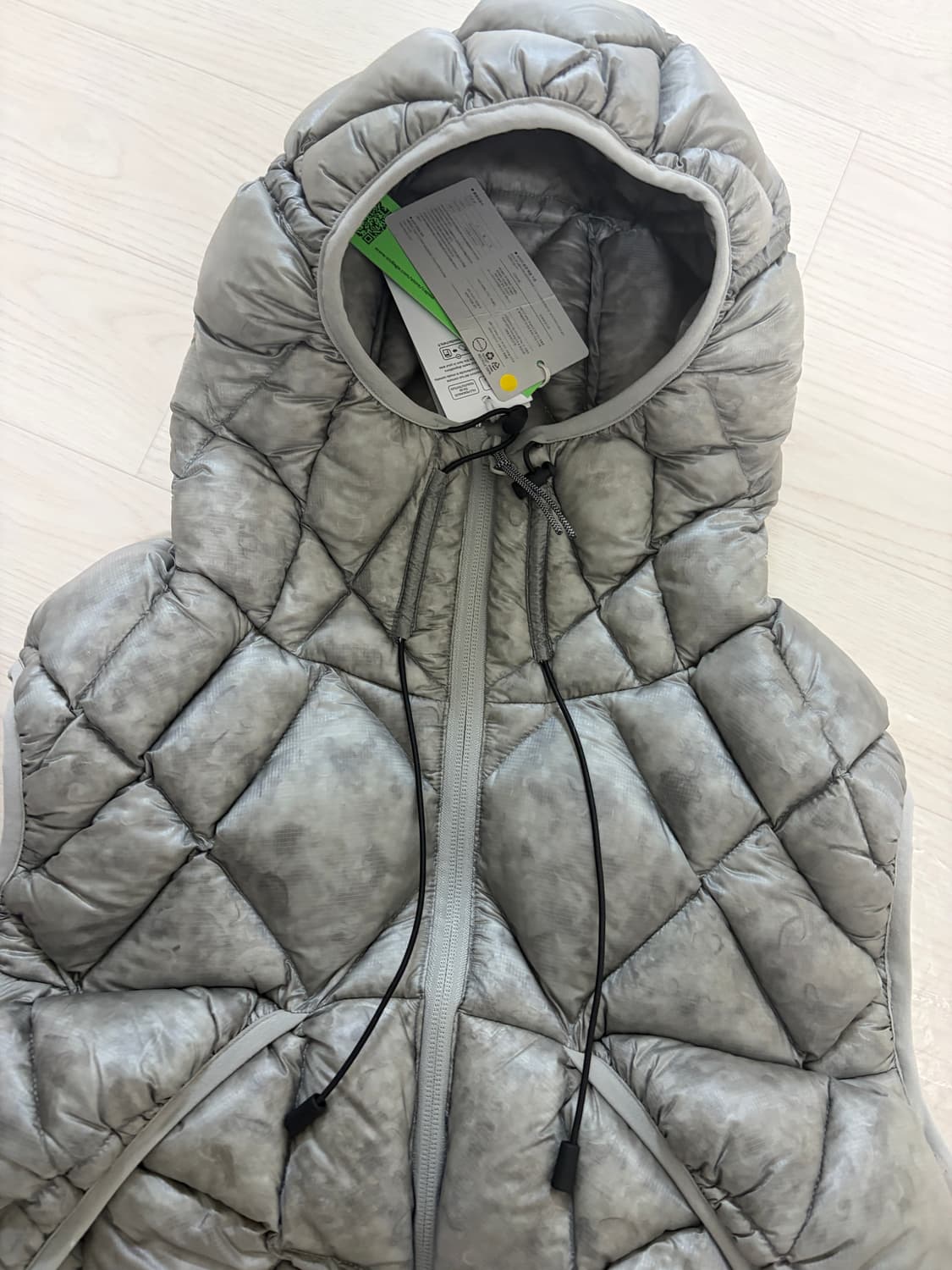 로아 하이킹 누나 800 후드 다운 패딩 베스트 그레이 L 상품이미지2