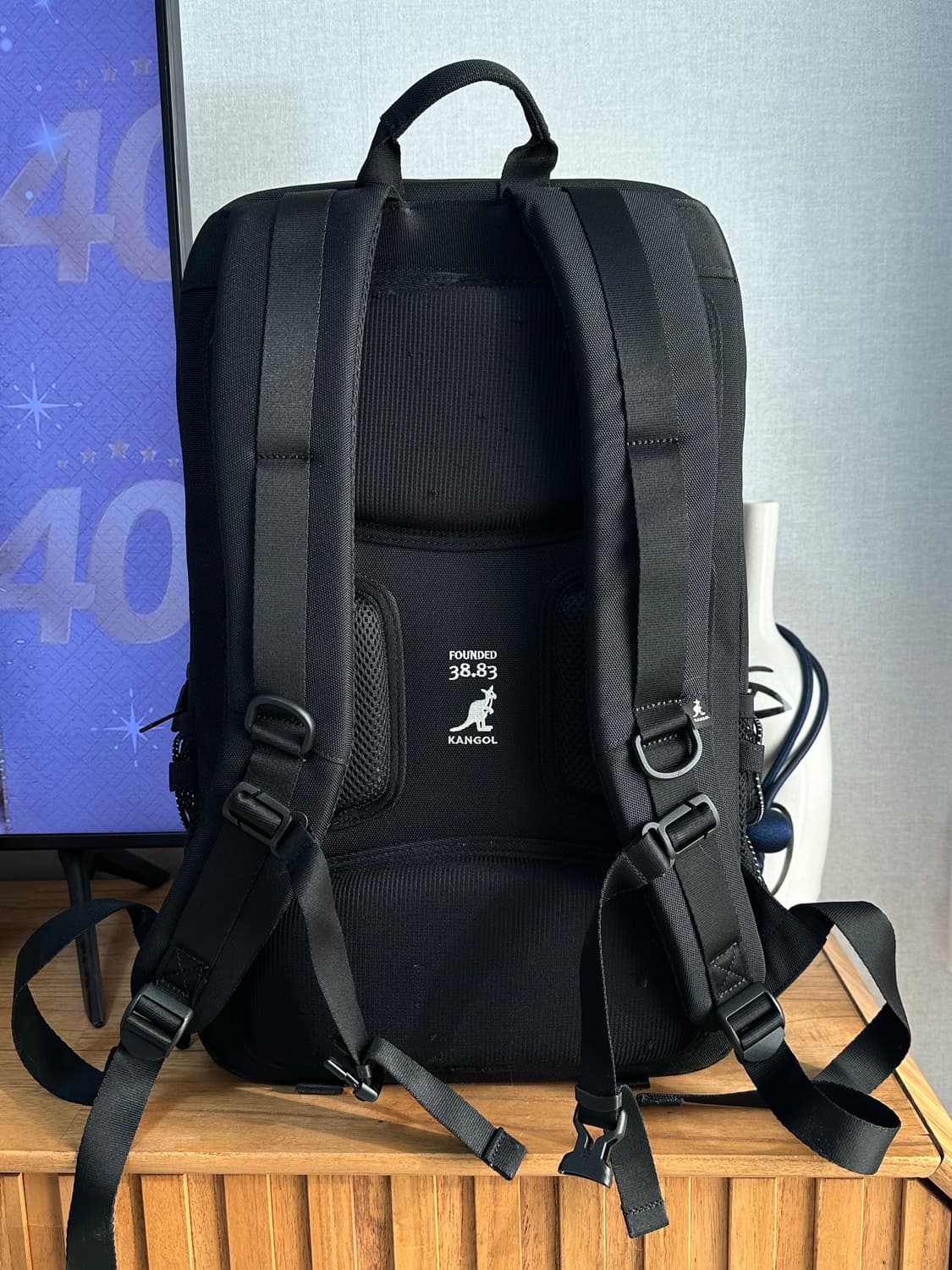 캉골 블랙 백팩 KMEB-BP13600 상품이미지2