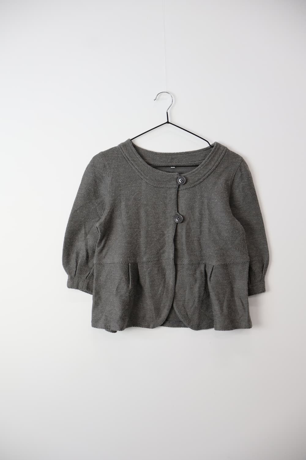 jpn Grey Flared Knit Cardigan 상품이미지3