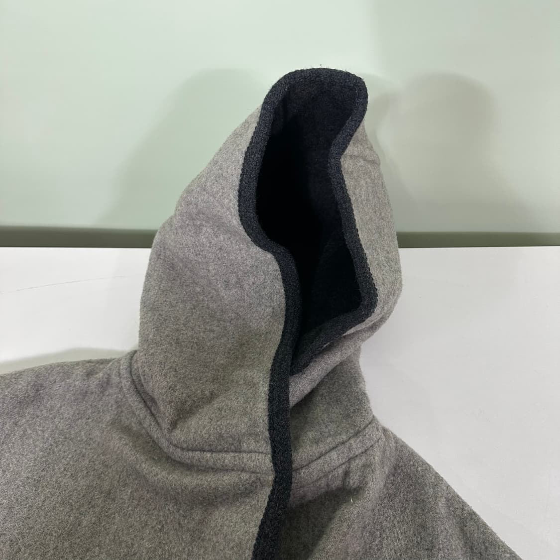 100 베네통 그레이 스티치 떡볶이 더플코트 상품이미지4