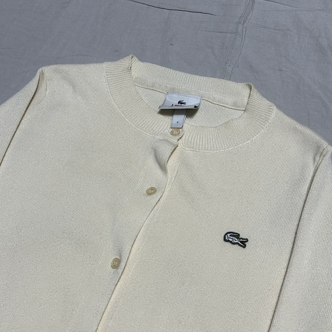 S 라코스테 로고 니트 가디건 상품이미지1