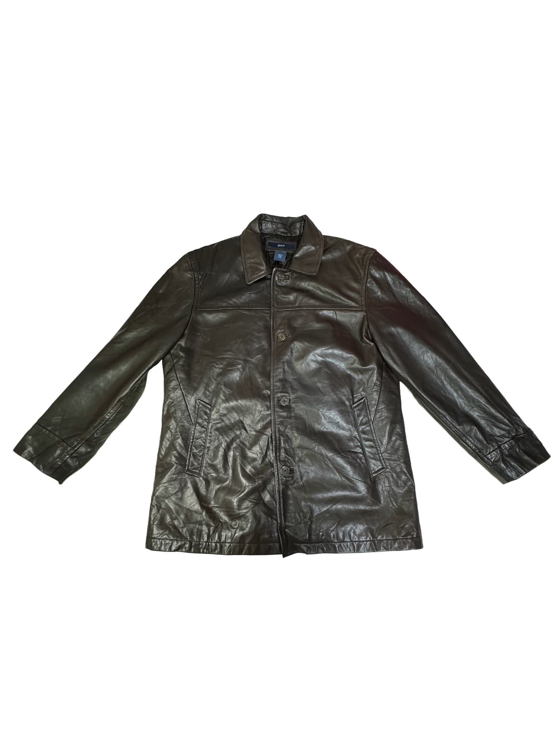 빈티지 90s 올드갭 GAP 레더(소가죽) 갭 카코트 브라운 XL 상품이미지1
