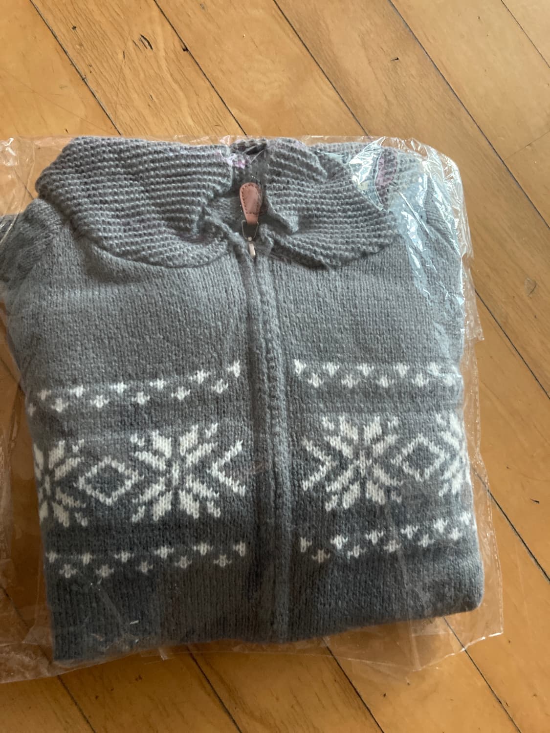 노르딕 눈꽃 패턴 니트 가디건 상품이미지2