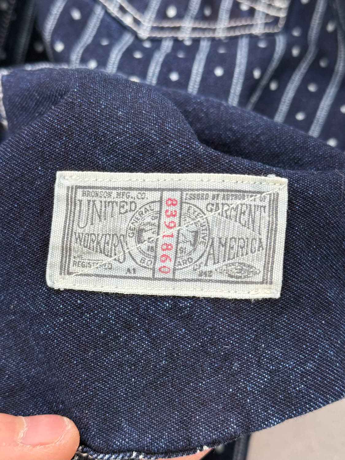 브론슨 와바시 도트 스트라이프 워크 셔츠 상품이미지8