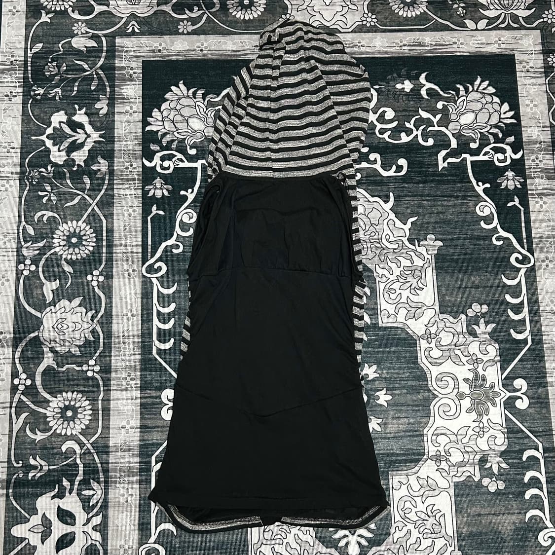 double punch y2k stripe fake layeredhood 상품이미지5