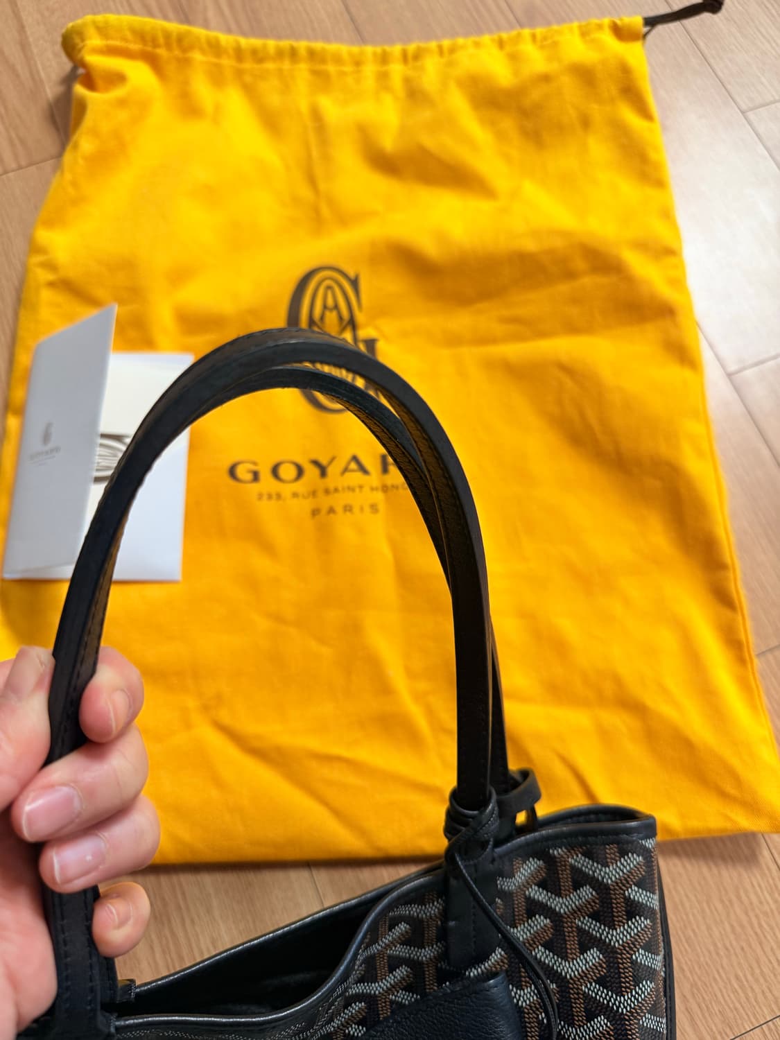 고야드 미니앙주 블랙+참 상품이미지4