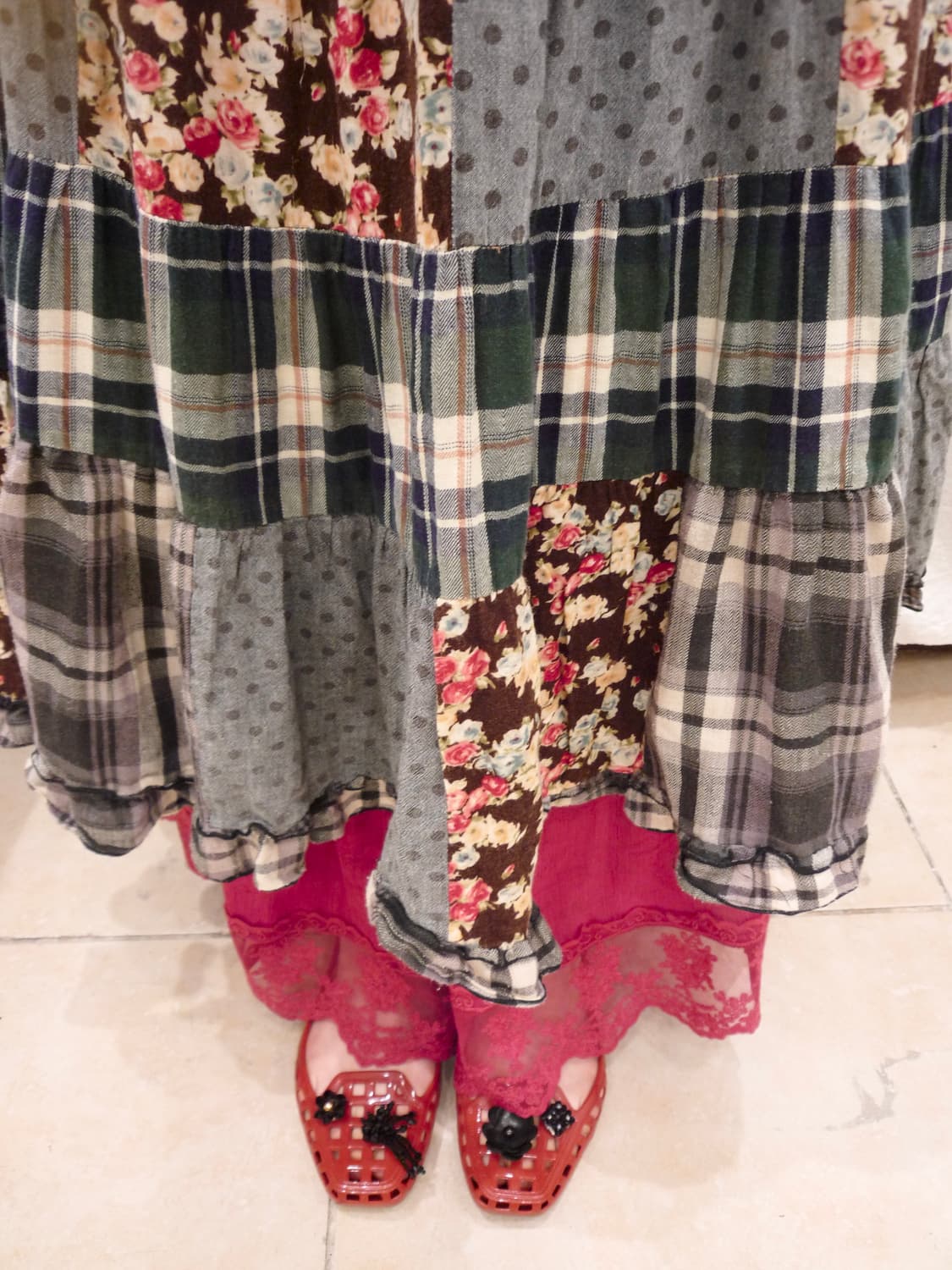 Lovely patchwork skirt 상품이미지2