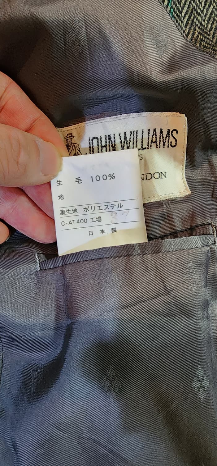 그레이 헤링본 모직자켓 M 상품이미지8