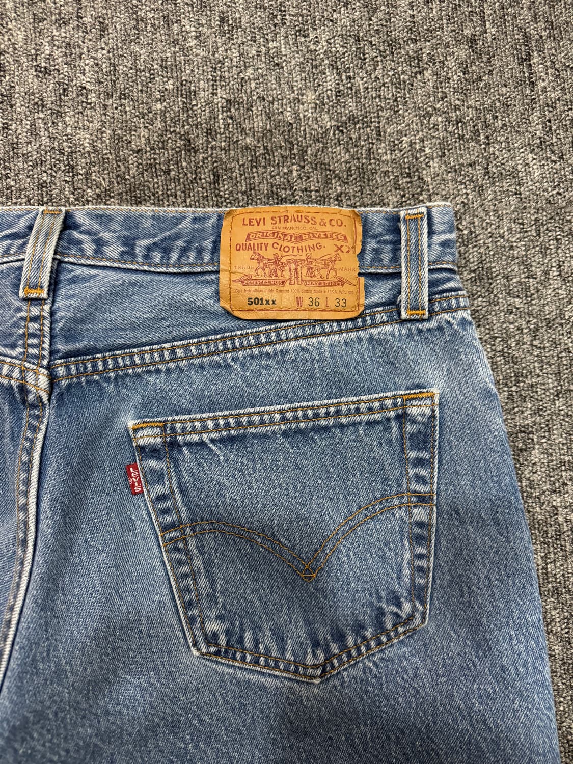 90s USA 리바이스 501xx 데님 빈티지 라이트블루 36 상품이미지7