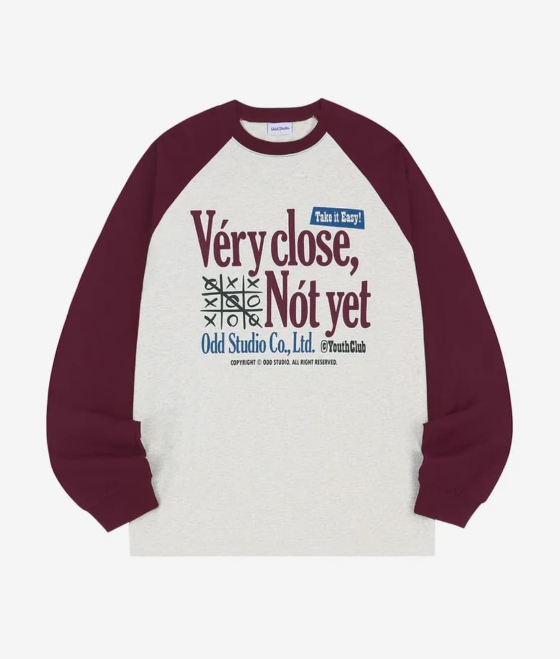 오드스튜디오 베리클로즈 래글런 오버핏 롱슬리브(택달린새상품) 상품이미지1